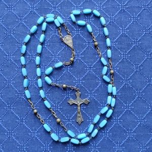 Vintage 19" rosary from Italy (#152)